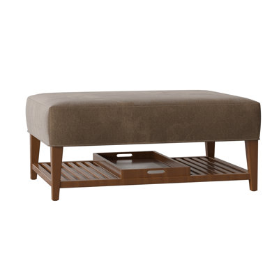 Repose-pieds rectangulaire avec rangement Carly