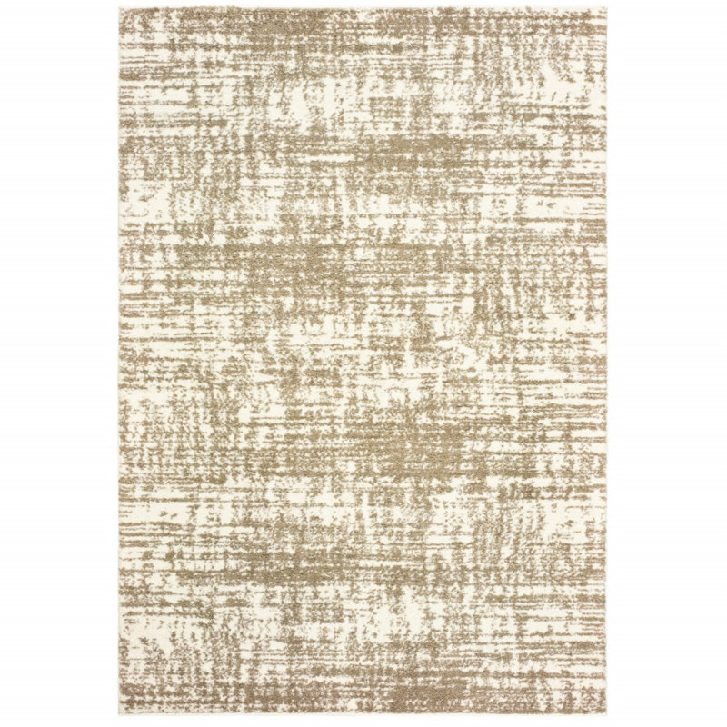 Tapis ivoire / taupe Robbinsdale, Rectangle 2 pi x 3 pi