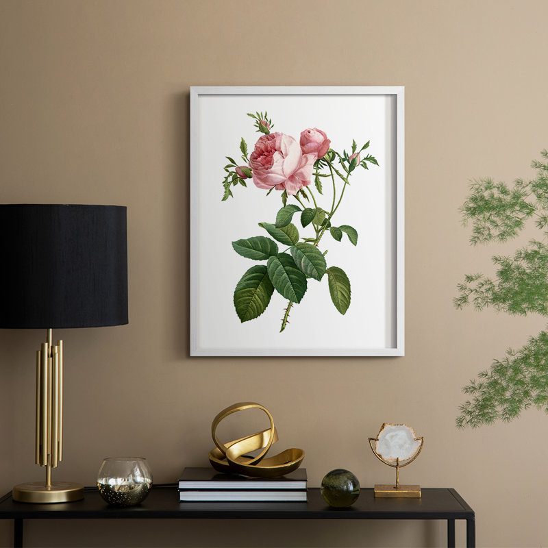 «Botanical Beauty IV», reproduction encadrée - bois massif, H 15 po x l 12 po, Blanc