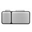 Ecocasa Steel Step On Multi-Compartment Rubbish & Recycling Bin - 45L