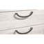 Table de chevet en bois massif pour chambre à coucher - 2 tiroirs de style contemporain en beige et blanc