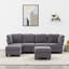 Canapé modulaire 6 places avec repose-pieds et méridienne en forme de U United We Win-394299397