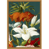 Baroque Bouquet 8' Framed Graphic Art Print on Glass