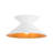 Transitional 1-Light Conical Metal Hourglass Flush Mount