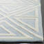 Tapis bleu / ivoire en laine touffeté à la main à motif géométrique Krystyna-1735069837