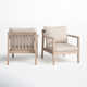 Amina 3-Piece Cushioned Outdoor Seating Group with End Table