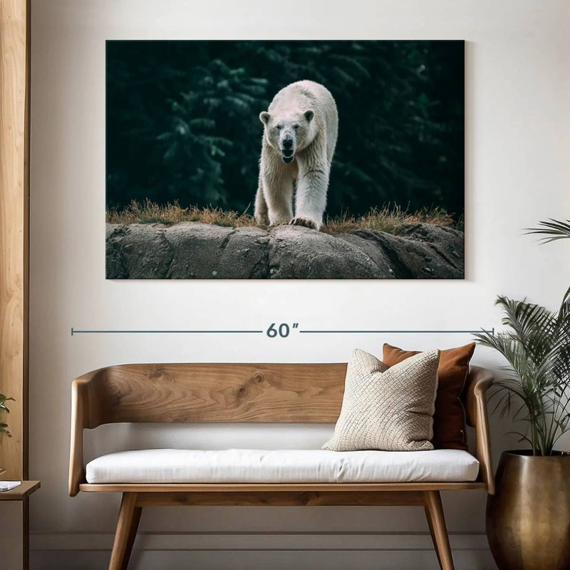 Brampt Angry Polar Bear, 34" H x 51" W
