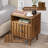 19'' W Fluted Nightstand with 2 Storage Drawers, 1 Open Shelf-1300623973-1289280936