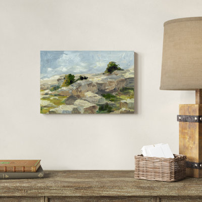 «Impasto Mountainside I» par Ethan Harper, reproduction d'art sur toile tendue