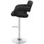 Tabouret de bar contemporain noir avec base pour salle à manger en similicuir et sièges confortables
