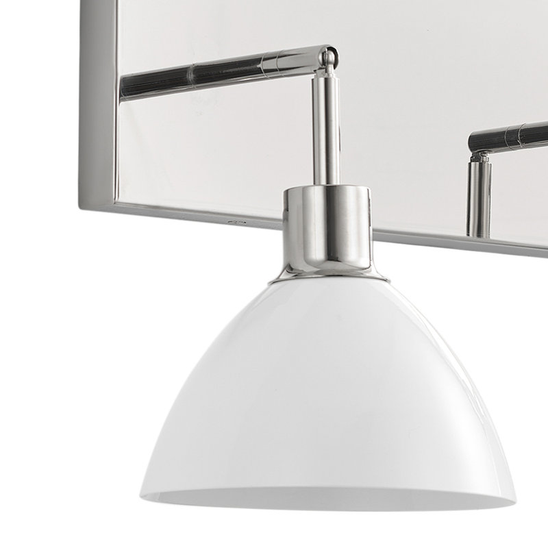 Lampe frontale à miroir réglable en fer blanc à 3 lampes, Chrome chrome