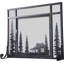 Single Panel Steel Fireplace Screen