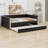 LED Lighted Upholstered Daybed with Pull-Out Trundle