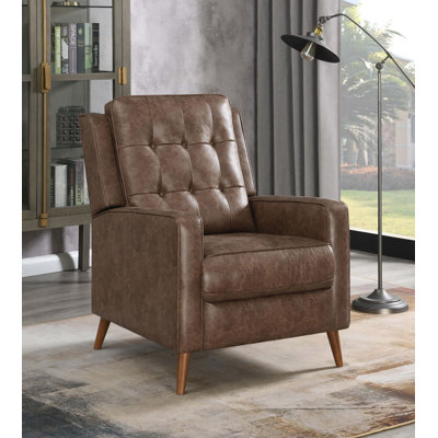 Anderea Upholstered Tufted Push Back Recliner
