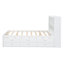 Lit plat avec tiroirs et prises USB