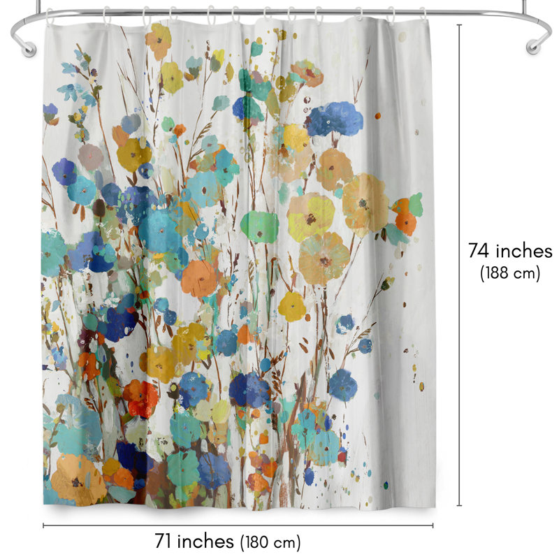 Rideau de douche 71 "x 74", Spring Garden I par PI Creative Art