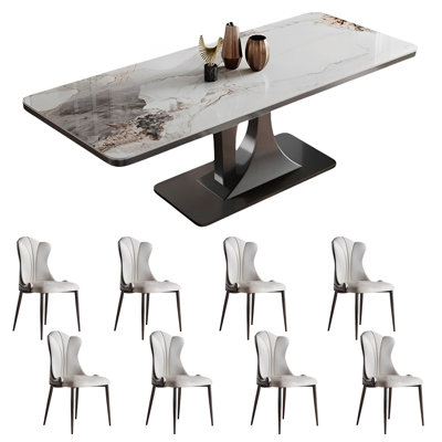 Ensemble de table de salle à manger rectangulaire et chaises