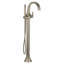 Moen Doux Single Handle Floor Mounted Freestanding Tub Filler with Handshower-1966208434
