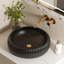 Lavabo de salle de bain rond blanc brillant ELLAI 16,2 po-92279228