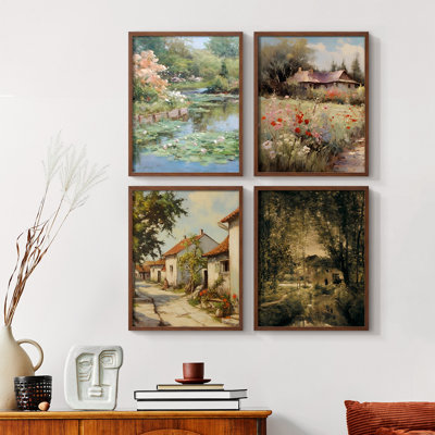 «Vintage Landscape XCV III», 4 pièces sur papier