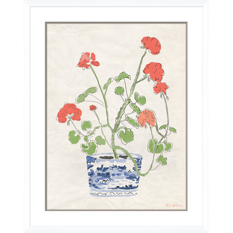 Flowers In Red Giclee Print by Dana Gibson