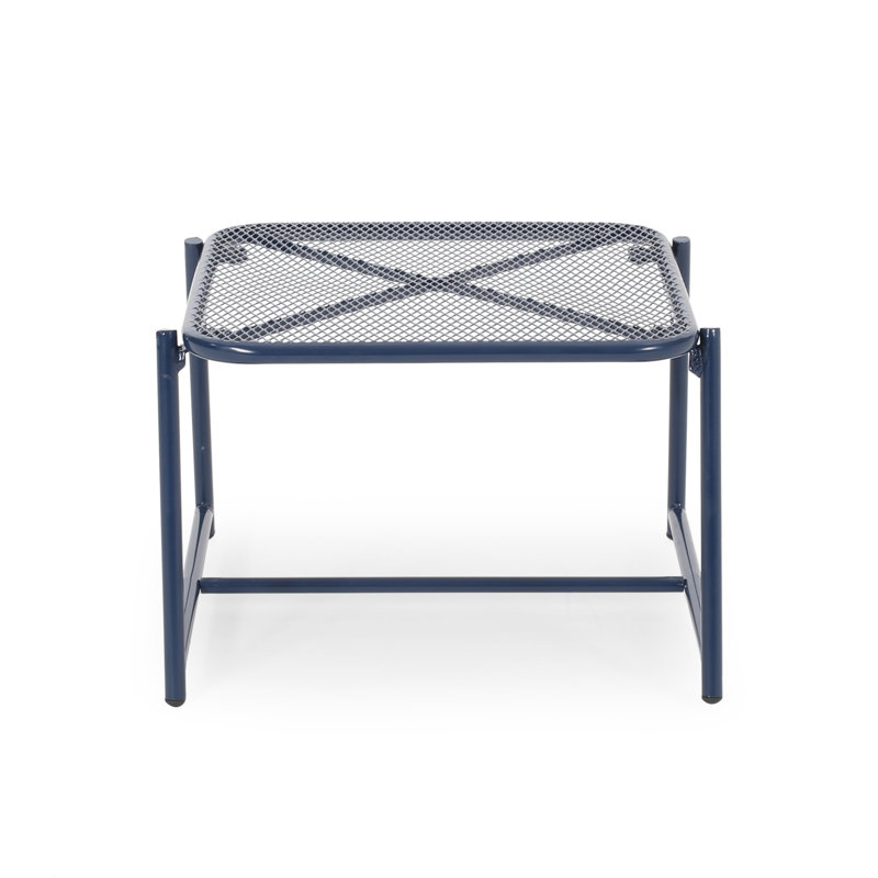 Table d'appoint d'extérieur pour patio, H 13,25 po x l 19,5 po x P 18 po, Marine