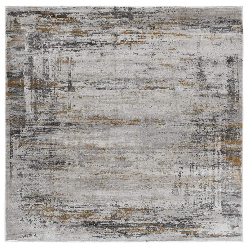 Tapis abstrait Craft 826 Performance, Carré 6 pi 7 po x 6 pi 7 po