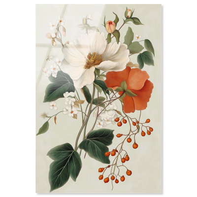 Décoration murale à motif acrylique imprimé floral par Art Remedy, prêt à accrocher, 24 x 36