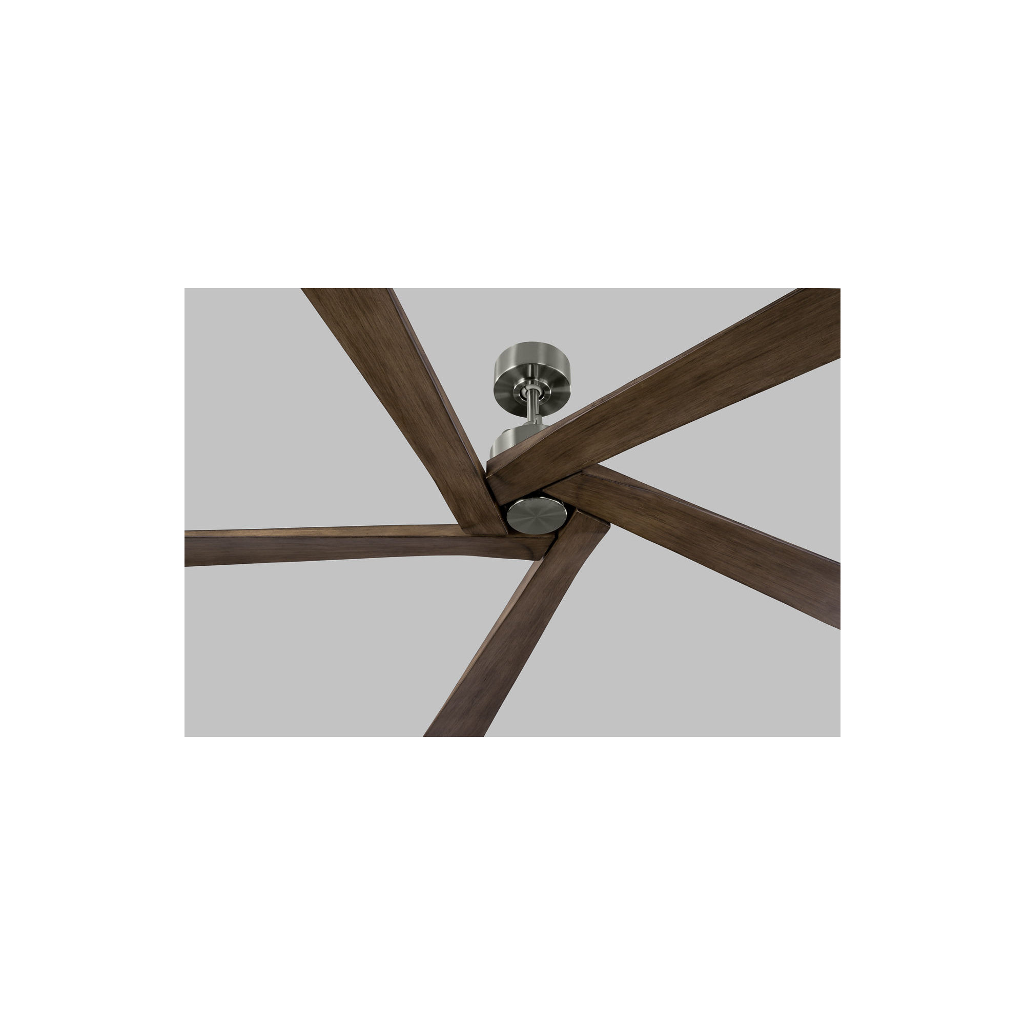 Adalai 70" 5 - Blade Standard Ceiling Fan with Remote Control, 70" Wide, Brushed Steel/Silver