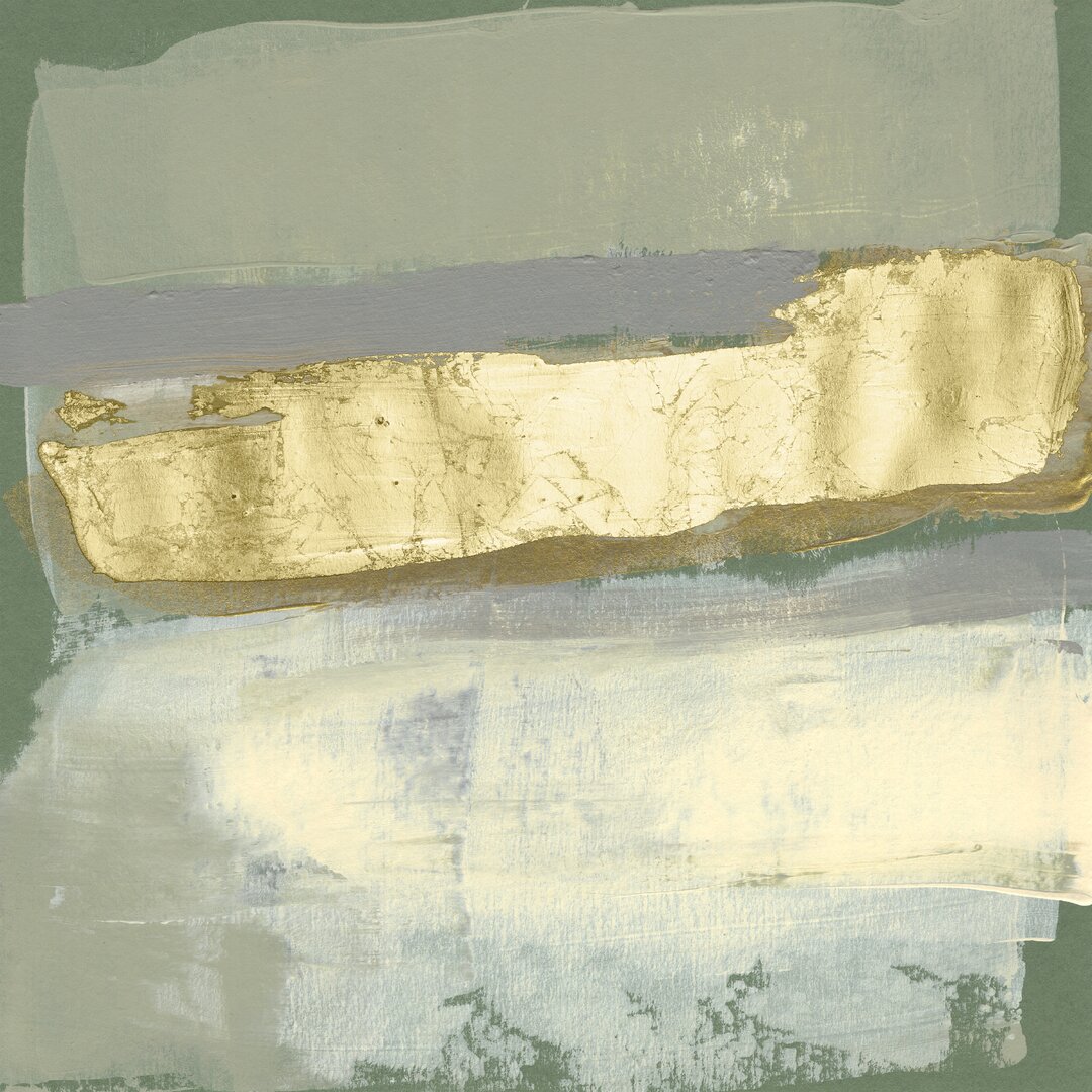 Leinwandbild Sage and Gold Swipe IV von Jennifer Goldberger