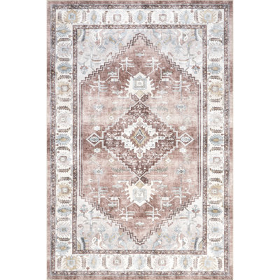 Lawrence SpinClean Traditional Machine Washable Area Rug