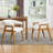 Mid-Century Modern Dining Chairs, Linen Upholstered Kitchen Dining Room Chairs Curved Backrest Dining Chairs With Wood Legs(Set Of 2)-1489500730-1489500729