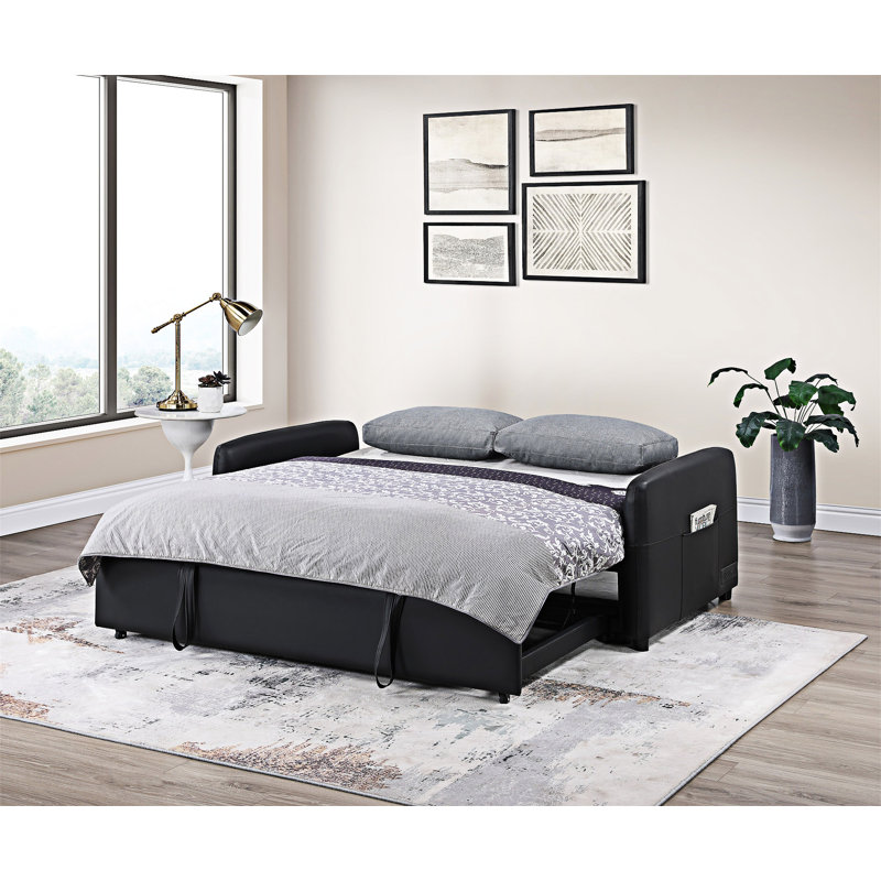 Canapé-lit convertible avec ports USB, prises et prises de courant