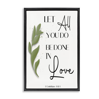 Cadre flottant Dover In Love Proverb, design par Amber Clarkson
