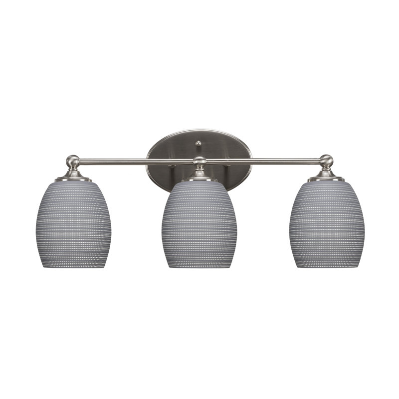 Barre d'éclairage de salle de bain Aitkens, Nickel brossé, 3