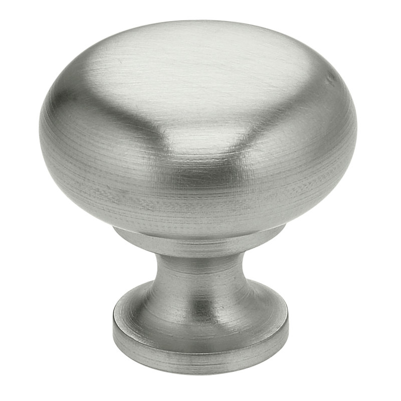 Poignée champignon surdimensionnée, Acier inoxydable satiné, H 1,19 po x l 1,19 po x P 1,13 po