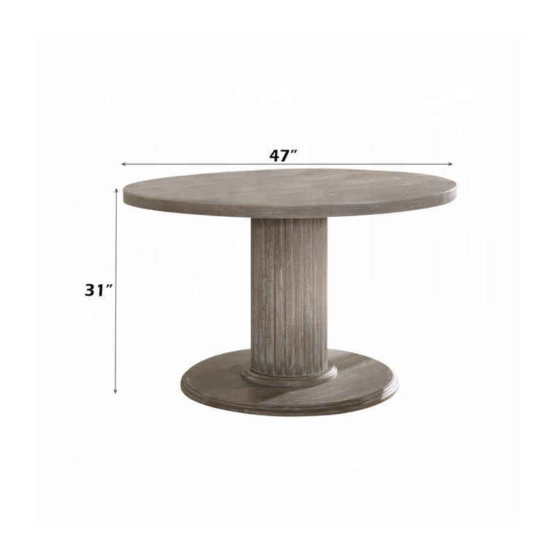 ACME Gabrian Dining Table, Reclaimed Gray