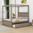 Zaelin Full Size Wood Canopy Bed with four Drawers-1329302165