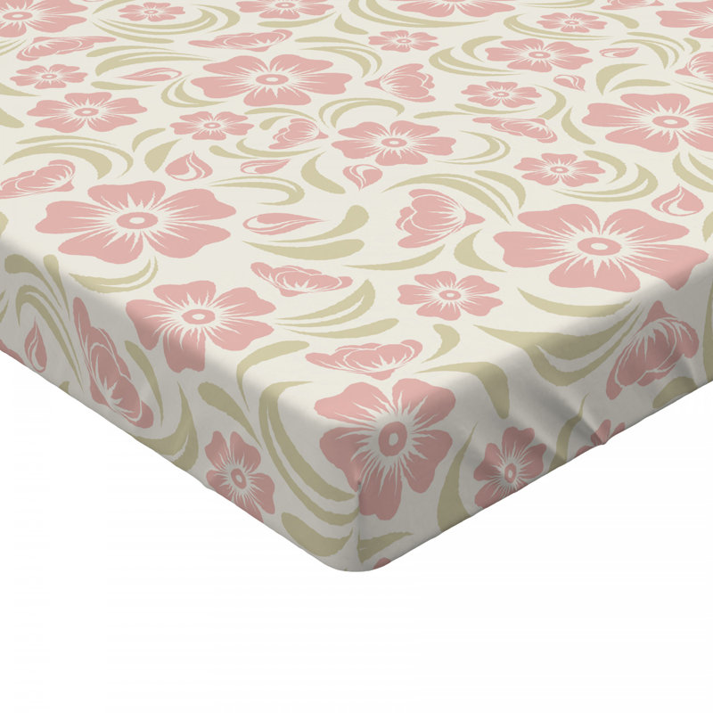 Microfiber Floral Fitted Sheet, Queen Fitted Sheet