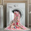 Tapis rose antidérapant 2 pi x 3 pi, tapis d'entrée lavable à poils courts Boho Flower