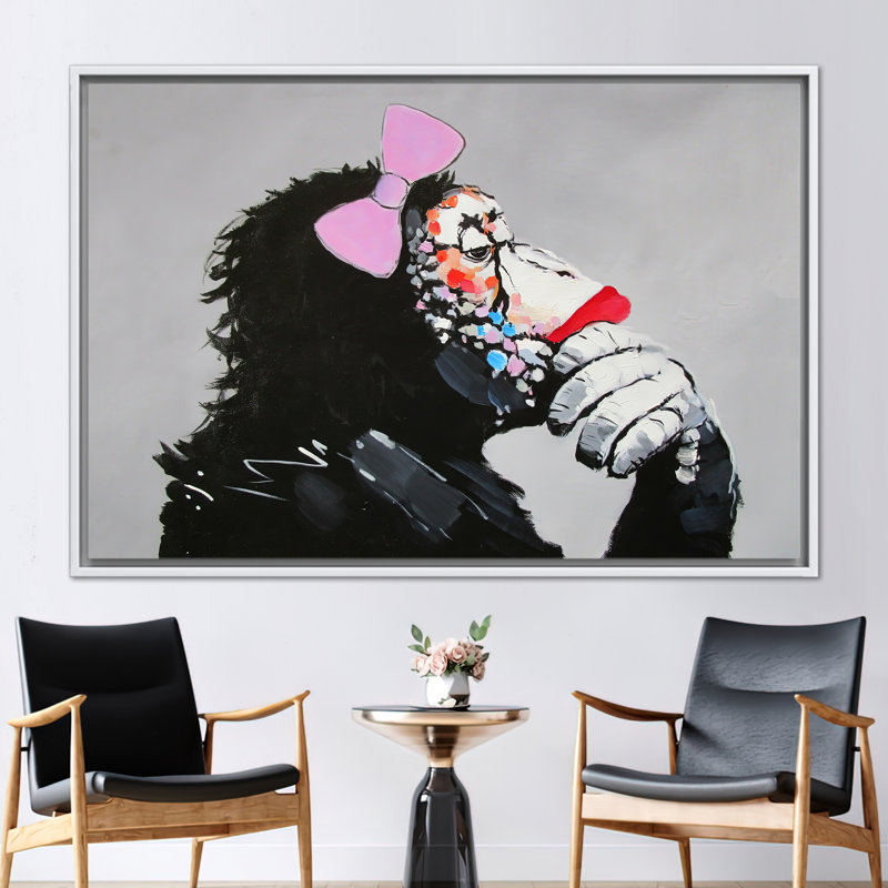 Print on Canvas, 50 cm H x 70 cm W, White Floater Framed