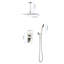 Pomme de douche 12 po: fixation au plafond, laiton, douche à effet pluie relaxante-117417152