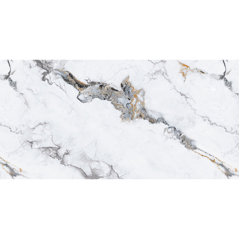 Panneau mural en simili marbre blanc et orange 23,6 po x 11,8 po Falkirk Moray (paquet de 1)