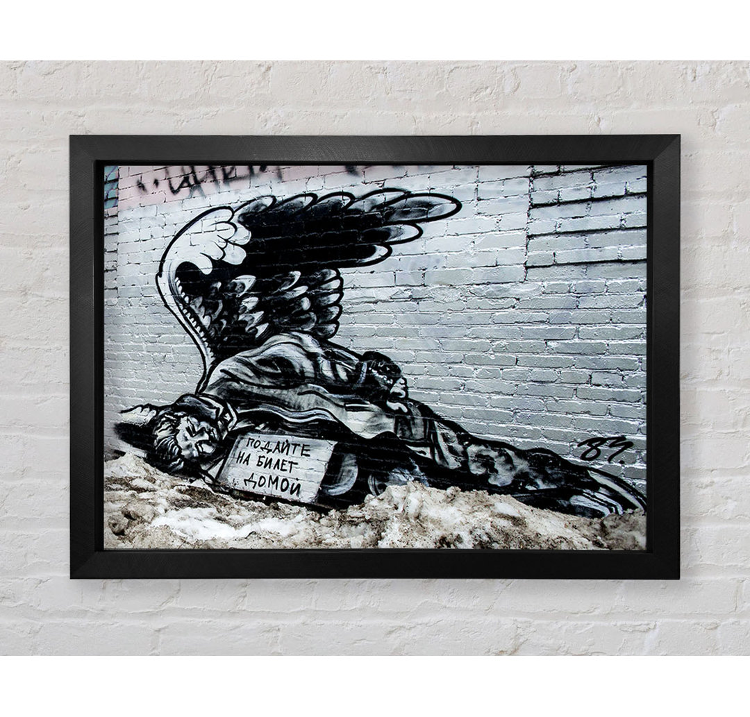 Gerahmtes Leinwandbild Russian von Banksy