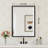 Beveled Design Rectangle Framed Bathroom Vanity Wall Mirror in Matte Black-1596918576