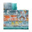 Tapis bleu à motif abstrait Folmar-23841265