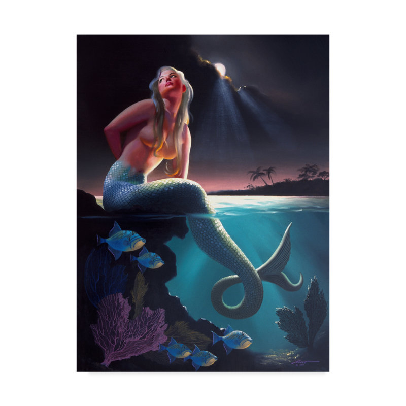 «Ferhart Mermaid», impression sur toile tendue, H 19 po x l 14 po