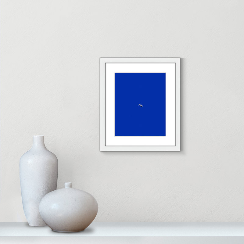 «No stress print» par Leon, Blanc satiné, Imprimé mat, L 13 po x H 15 po