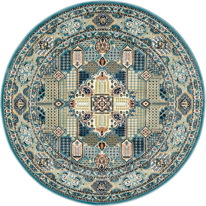 Tapis traditionnel Kelayeh couleur océan