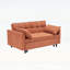 Canapé-lit modulaire en velours côtelé de 54,30 pouces avec causeuse convertible et lit escamotable pour salon moderne-303280719